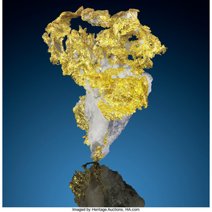 Crystallized Gold in Quartz Eagle's Nest Mine (Mystery...