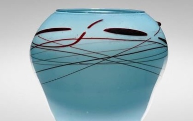 Dale Chihuly Unique Blue Basket Signed Art Glass