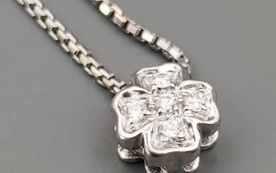 Damiani - 18 kt. White gold - Necklace with pendant Diamond