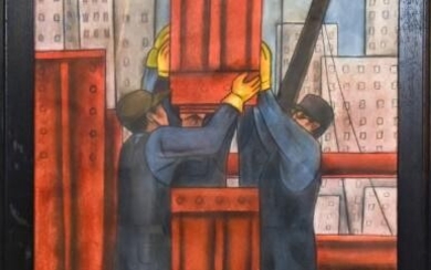 Diego Rivera Study w Shell Oil Company Provenance