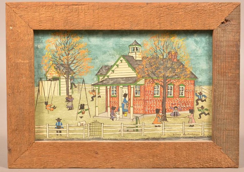 Dolores Hackenberger Painting of Amish Schoolhouse.