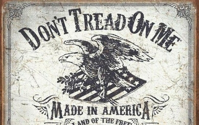 Don't Tread On Me, Made In America Metal Pub Bar Sign