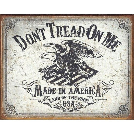 Don't Tread On Me, Made In America Metal Pub Bar Sign