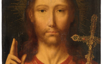 ECOLE ANVERSOISE VERS 1520, ATELIER DE QUENTIN MASSYS, Christ Salvator Mundi