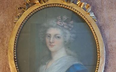ECOLE FRANCAISE dans le goût du XVIIIe siècle Portrait... - Lot 160 - Osenat