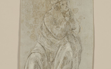 ENTOURAGE DE FILIPPINO LIPPI (PRATO 1457-1504 FLORENCE), Jeune homme assis pensif
