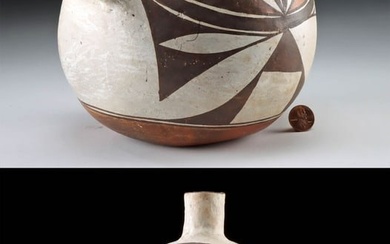 Early 20th C. Acoma Polychrome Canteen