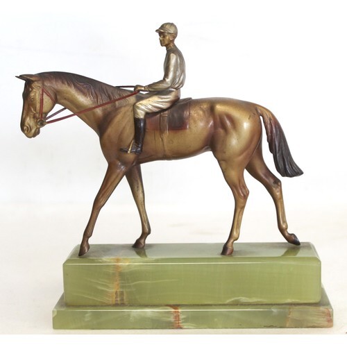 Early 20th century Austrian cold painted bronze figure of a ...