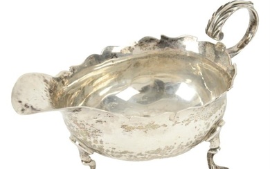 Early George III silver small sauce boat.