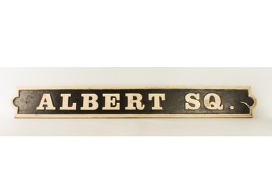 Eastenders BBC TV show: a cast iron Albert Square street sig...