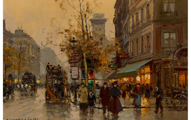 Edouard-Léon Cortes (1882-1969), Boulevard St. Denis, Paris
