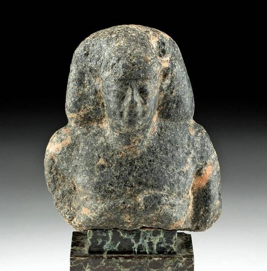Egyptian Middle Kingdom Granite Male Bust