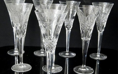 Eight Waterford Crystal Stems