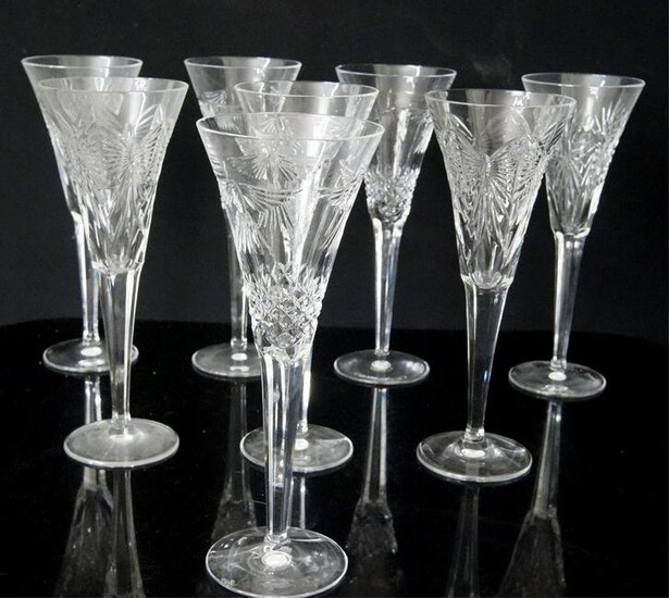 Eight Waterford Crystal Stems