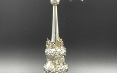 English silver Besomim-Spice tower, English, early 20th century, Aaron...