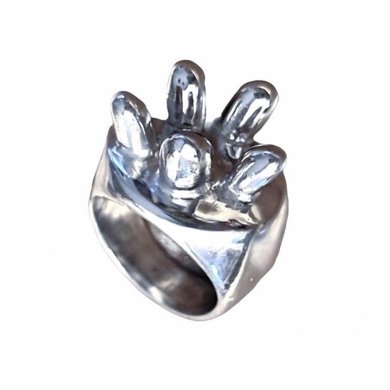 Ettore Sottsass for Arnolfo di Cambio Silver Ring, 2001