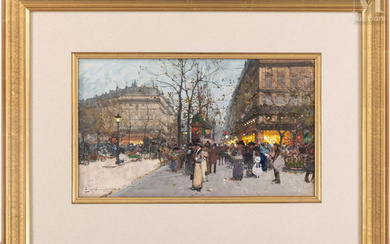 Eugène GALIEN-LALOUE (1854-1941) Les Grands Boulevards éclairés