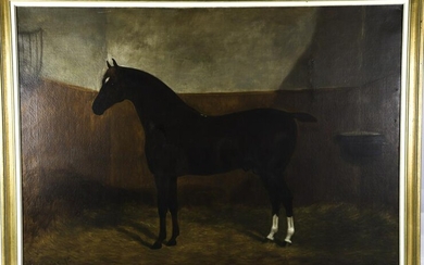 F.C. CLIFTON (19th c) "Rufus, Jr. in his Stable"