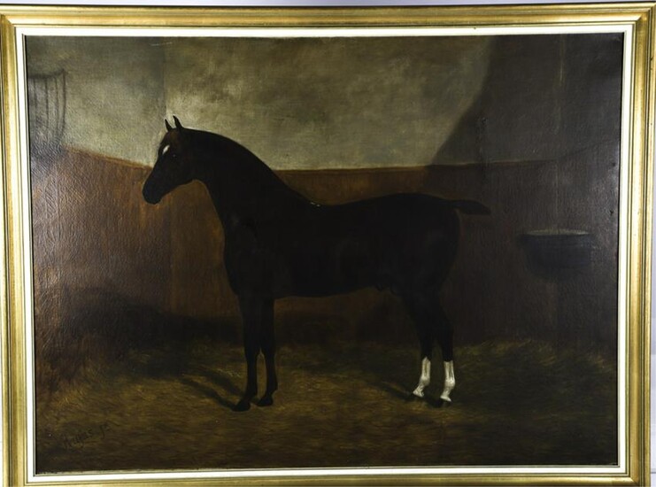 F.C. CLIFTON (19th c) "Rufus, Jr. in his Stable"