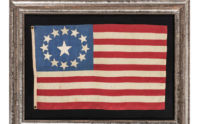 [FLAGS]. 13-star Third Maryland pattern parade flag. Ca 1848-1865.