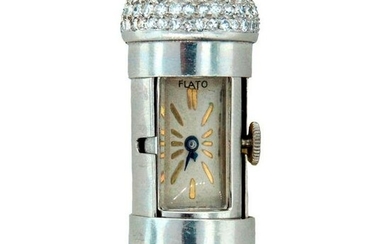 FLATO Platinum and Diamond Travel Watch