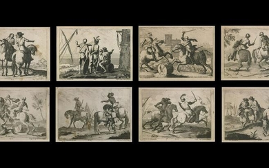 FRANCESCO SIMONINI Group of eight engravings depicting