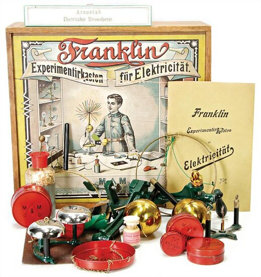 FRANKLIN experimentation box, Meiser & Mertig, for