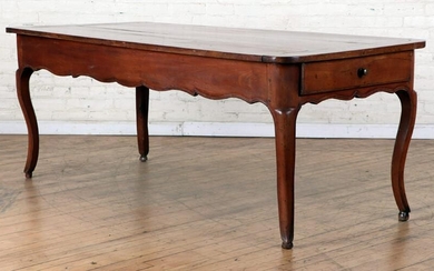 FRENCH EARLY 19TH CENTURY CHERRY FARM TABLE