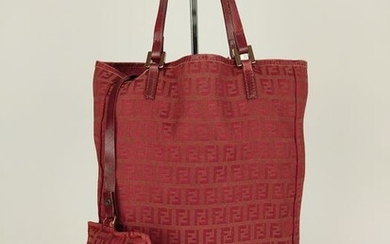 Fendi - Tote Bag con pochette - Zucchino rossa - Handbag