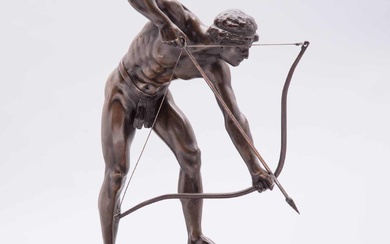 Figur eines Bogenschützen der griechischen Antike um 1900.