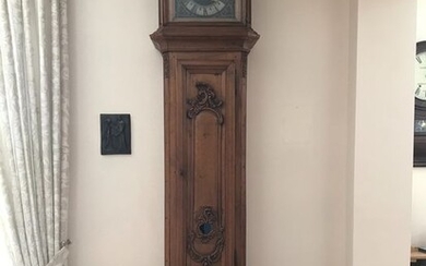 Flemish grandfather clock - Wood, Oak - First half 18th century
