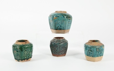 Four Chinese glazed pottery vessels