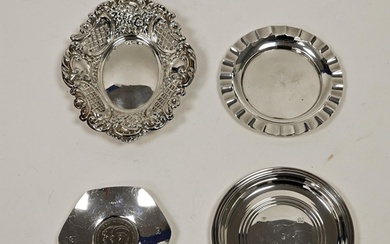 Four various silver dishes, including a QEII commemorative s...