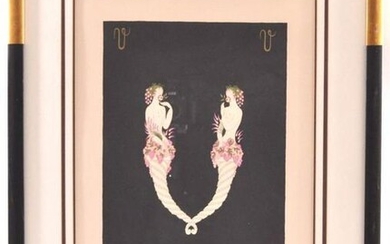 Framed Serigraph "The Letter U" Signed Erte (1892-1990)