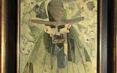 Francisco BORES (1898-1972) Paysan, 1951 Huile sur toile signée et datée en bas à droite...