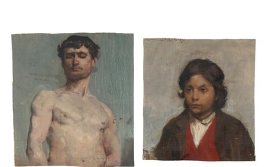 French School (Early 20th Century), Two Portraits