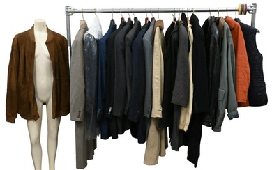 Full Rack of Men's Jackets, Vests and Suit Jackets