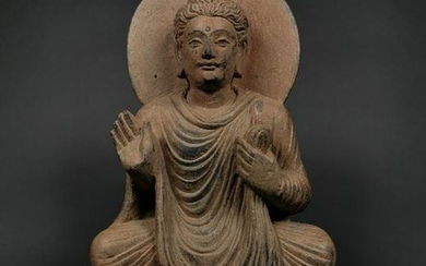 GANDHARA SCHIST STONE BUDDHA