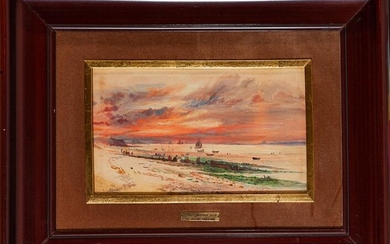 GEORGE COCHRANE KERR (England, 1880-1907) "Coastal Landscape" Watercolour. Signed in the lower left corner "G.C.Kerr" Measurements: 19 x 32 cm. Exit: 180uros. (29.949 Ptas.)