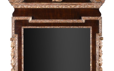 GEORGE III STYLE PARCEL-GILT MAHOGANY MIRROR, 19TH CENTURY 50 x 26 3/4 in. (127 x 67.9 cm.)