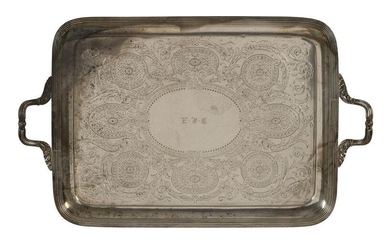 GEORGE IV STERLING SILVER TRAY London, 1820 Approx.
