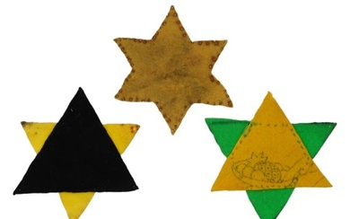 GROUP OF 3 HOLOCAUST PERIOD MAGEN DAVID PATCHES