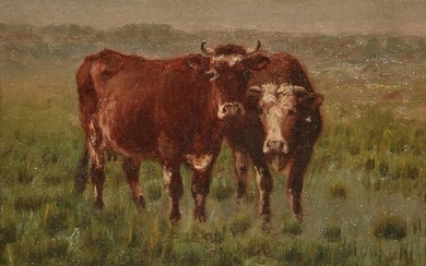 George Arthur Hays , Two cows grazing, 1899