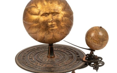 George Philip & Son 19C Antique Mechanical Sundial