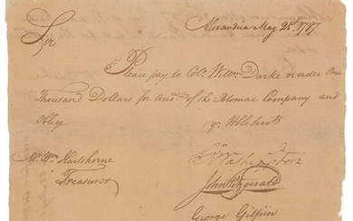 George Washington Document Signed