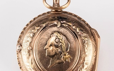 George Washington Portrait 18kt Gold Open-face Watch