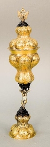 Gilt silver covered chalice having Imperial style eagle