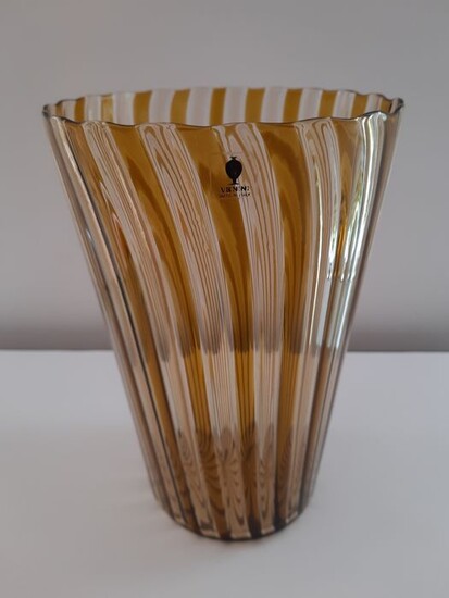 Gio Ponti - Murano, Venini - Vase, (25 cm) - A Canne