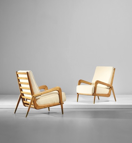 Gio Ponti, Pair of rare armchairs