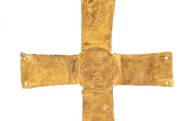 Gold archeological-style cross, 19th century